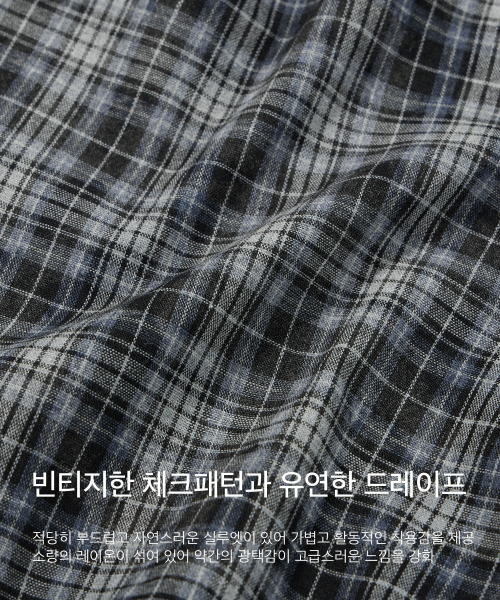 코드그라피 코드그라피 빈티지 체크셔츠네이비 CBESUSH055NY