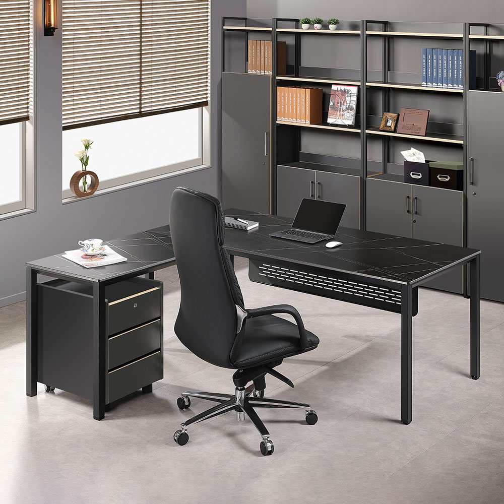 하이퍼스 르미앙 세라믹 책상 마로네블랙 BCD-8028