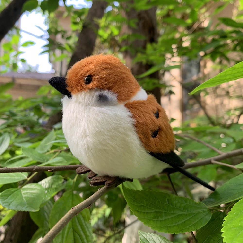 인형 흰머리오목눈이 가방 참새 뱁새인형 키링 동물 펜던트 새인형 키덜트 오브제 뱁새 약 7 5cm전후 걸이 작은 한 마리