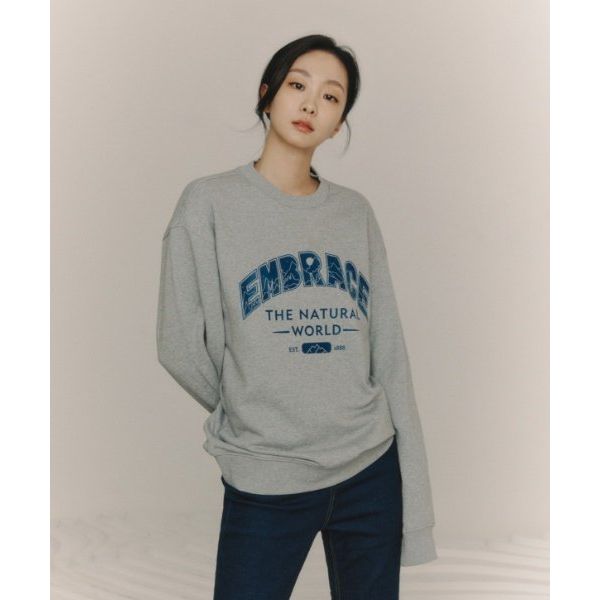 내셔널지오그래픽 내셔널지오그래픽 바시티 레터링 아트웍 맨투맨 긴팔티 맨투맨티
