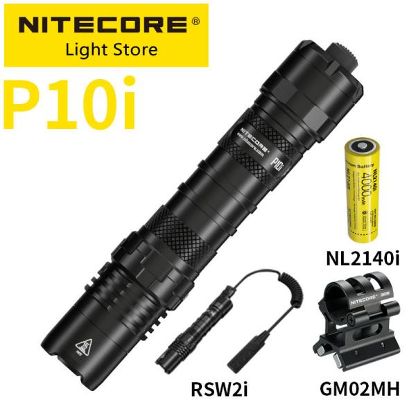 루멘 원 버튼 전술 손전등 작은 스트레이트 자기 방어 USB C타입 충전식 토치 NITECOREP10I 1800 NL2140I