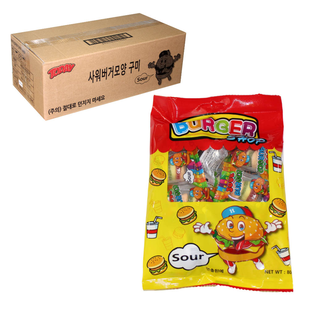 사우어 버거모양구미 젤리 80g x 24개입 24개