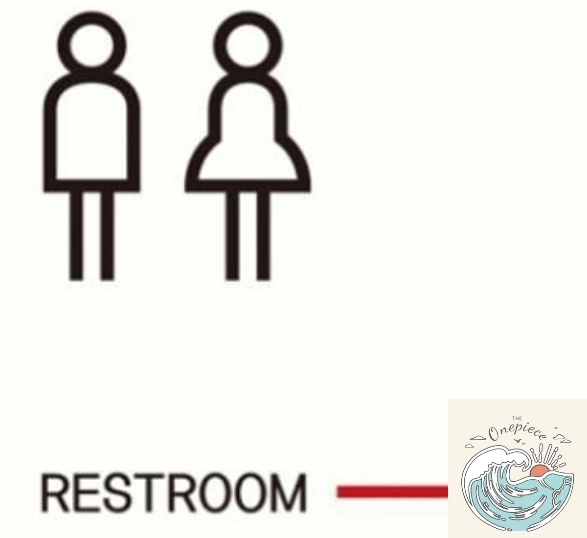 브룩상점 오른쪽화살표 부착형 안내판 화장실표찰 화장실문구 RESTROOM1