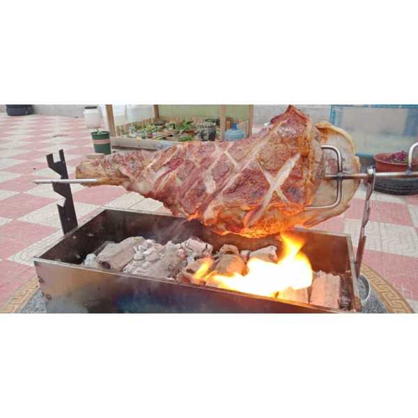 통돼지바베큐 회전 바비큐 통닭 구이 대형 숯불 기계
