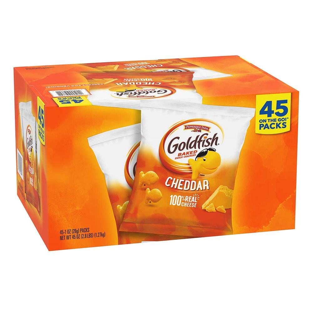 페퍼리지팜 골드피쉬 골드피시 체다 베이크 스낵 크래커 과자 28g 45개 Pepperidge Farm Goldfish Crackers Chedda