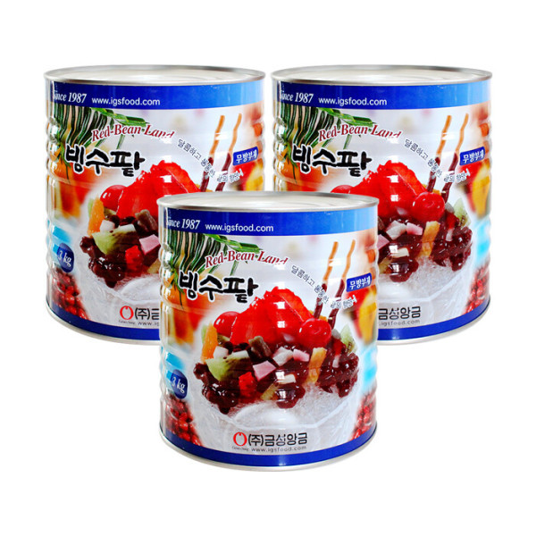 금성앙금 팥나라 빙수팥 3kg x 3개 무방부제