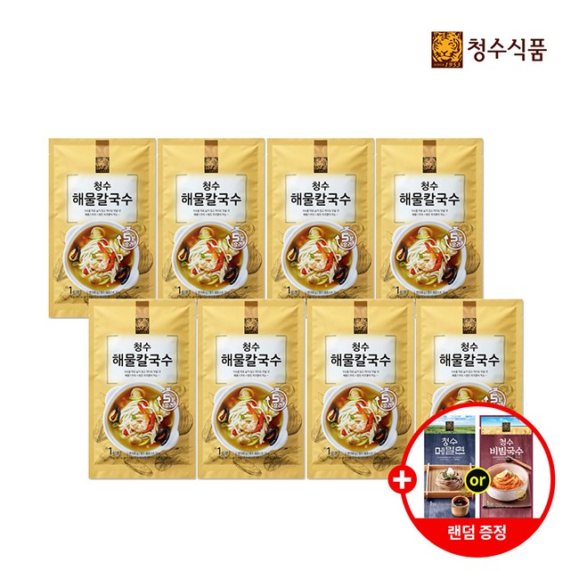 청수식품 청수식품 청수 해물칼국수 1인분 110g 8개입 메밀면141g or 비빔국수145g 8개