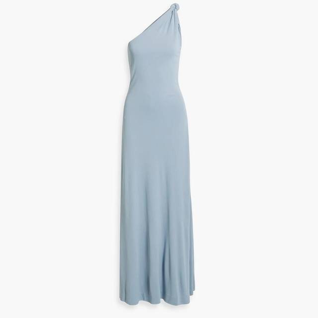 바이트 스튜디오 바이트스튜디오 여성 Point one shoulder knotted jersey maxi dress Sky