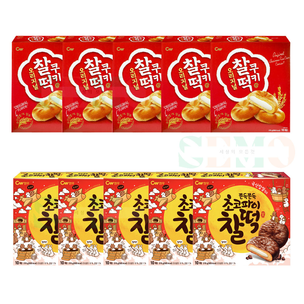 청우식품 청우식품 청우 찰떡 2종세트 10개 100입 초코파이 쿠키 215g