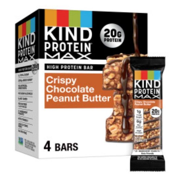 KIND PROTEIN 땅콩버터 MAX 설탕 20G케토 바삭한 프리4개의 초콜릿 1G글루텐 스낵바단백질 카운트 바당