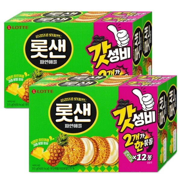 롯데웰푸드 롯데제과 주 롯샌 파인애플 315gX4개