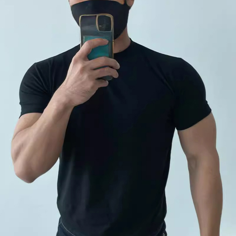AOKADA 남자 머슬핏 슈퍼 드라이어 슬림핏 반팔 라운드넥 헬스 운동 순면 면티 반팔티 남성 티셔츠