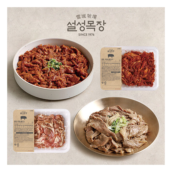 설성목장 한돈 고추장 불고기 300g x 6팩 간장 불고기 300 g x3팩 총 9