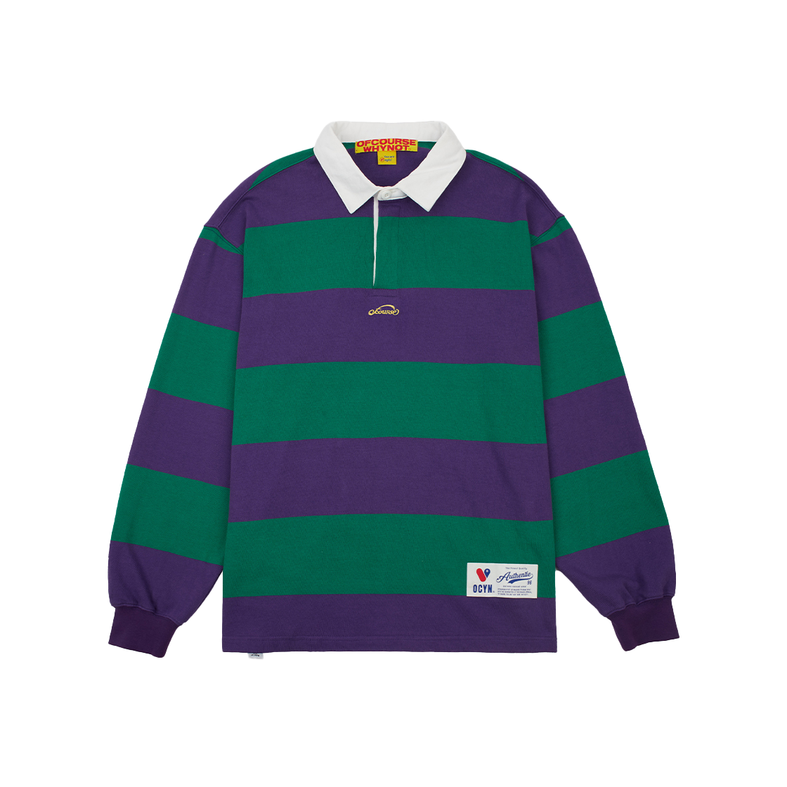 오브콜스와이낫 럭키-비키 카라드 롱슬리브 티셔츠 1 그린 ofcoursewhynot Lucky-Vicky Collared T