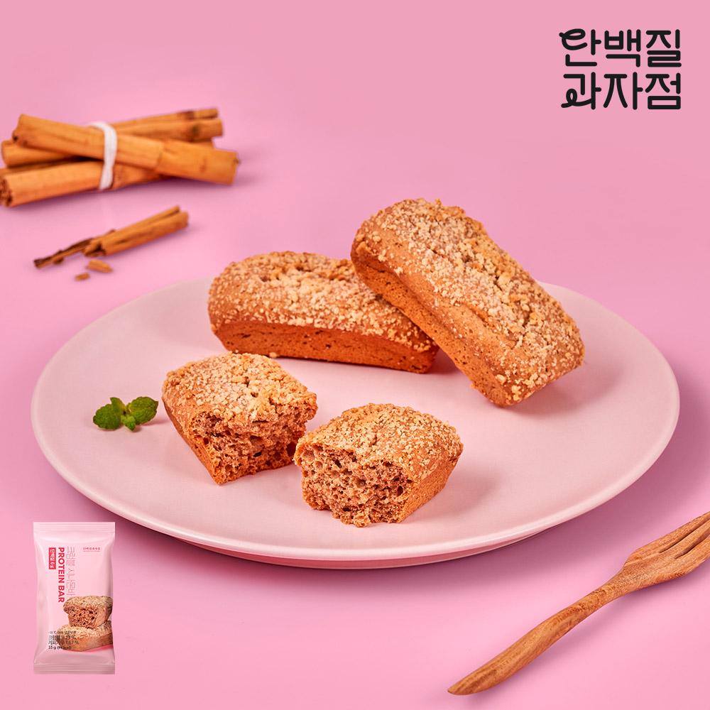단백질과자점 크럼블시나몬바 쁘띠 33g 3팩