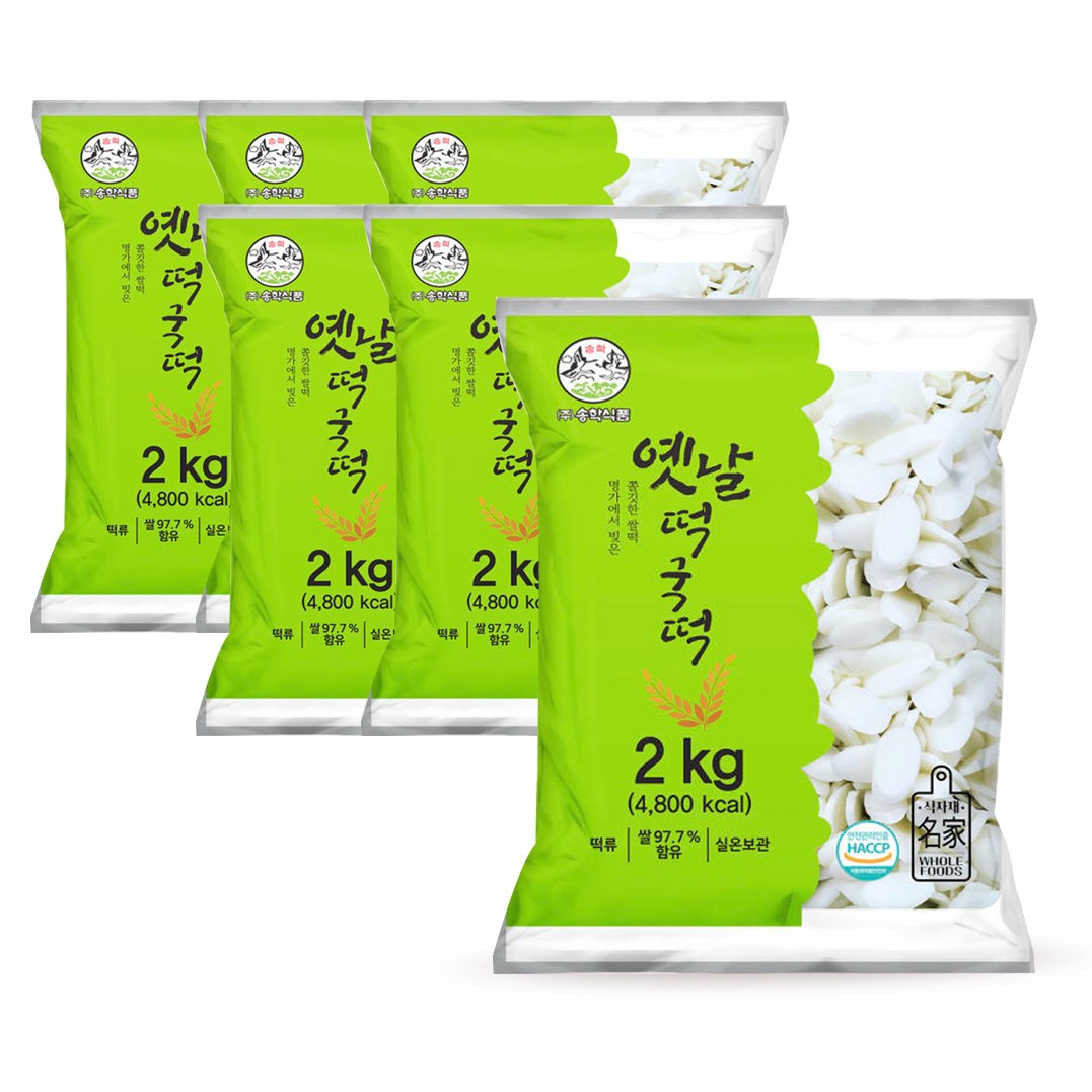 송학식품 송학식품 송학식품 옛날 떡국떡 2kg 6개