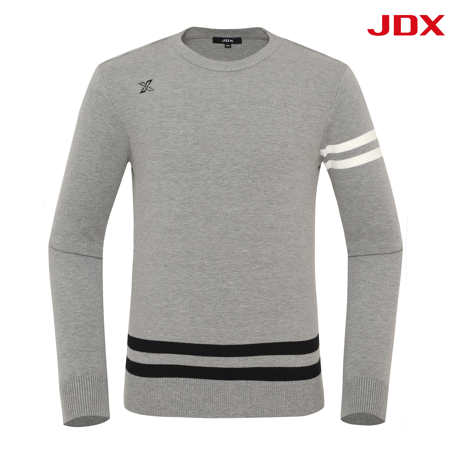 제이디엑스 제이디엑스 JDX 남성 라인 배색 풀오버 스웨터 토파즈 그린 X1SPU3330