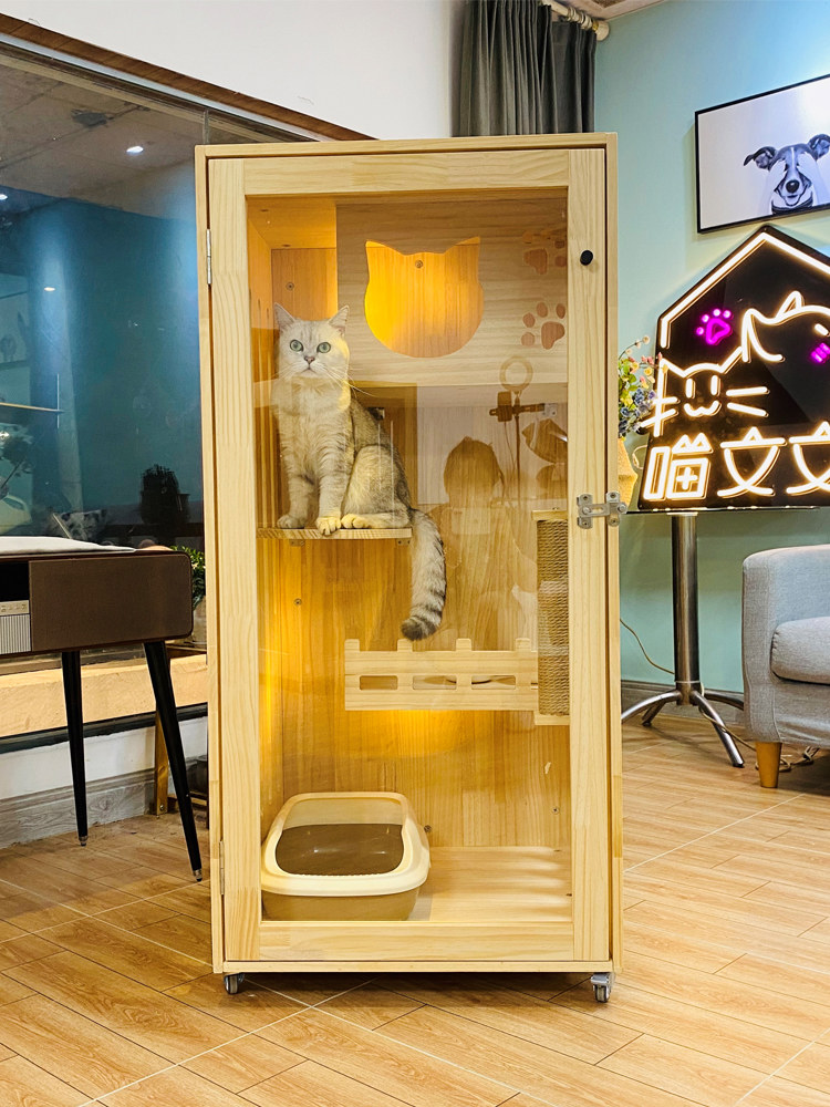 가정용 반려토끼 케이지 화장실 동물 철장 펜스 높이 너비 X 60 깊이 고양이집 다층판 페인트리스 자체