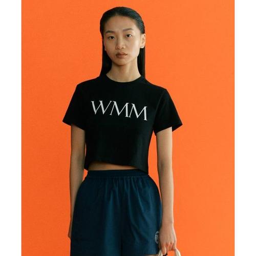더블유엠엠스튜디오스 매장정품 WMM STUDIOS Classic Logo Crop T shirt - WM225WTS019P 128792