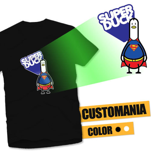 Super Duck - 덕스토리 에디션 커스텀매니아 디자인 티셔츠 긴팔 L