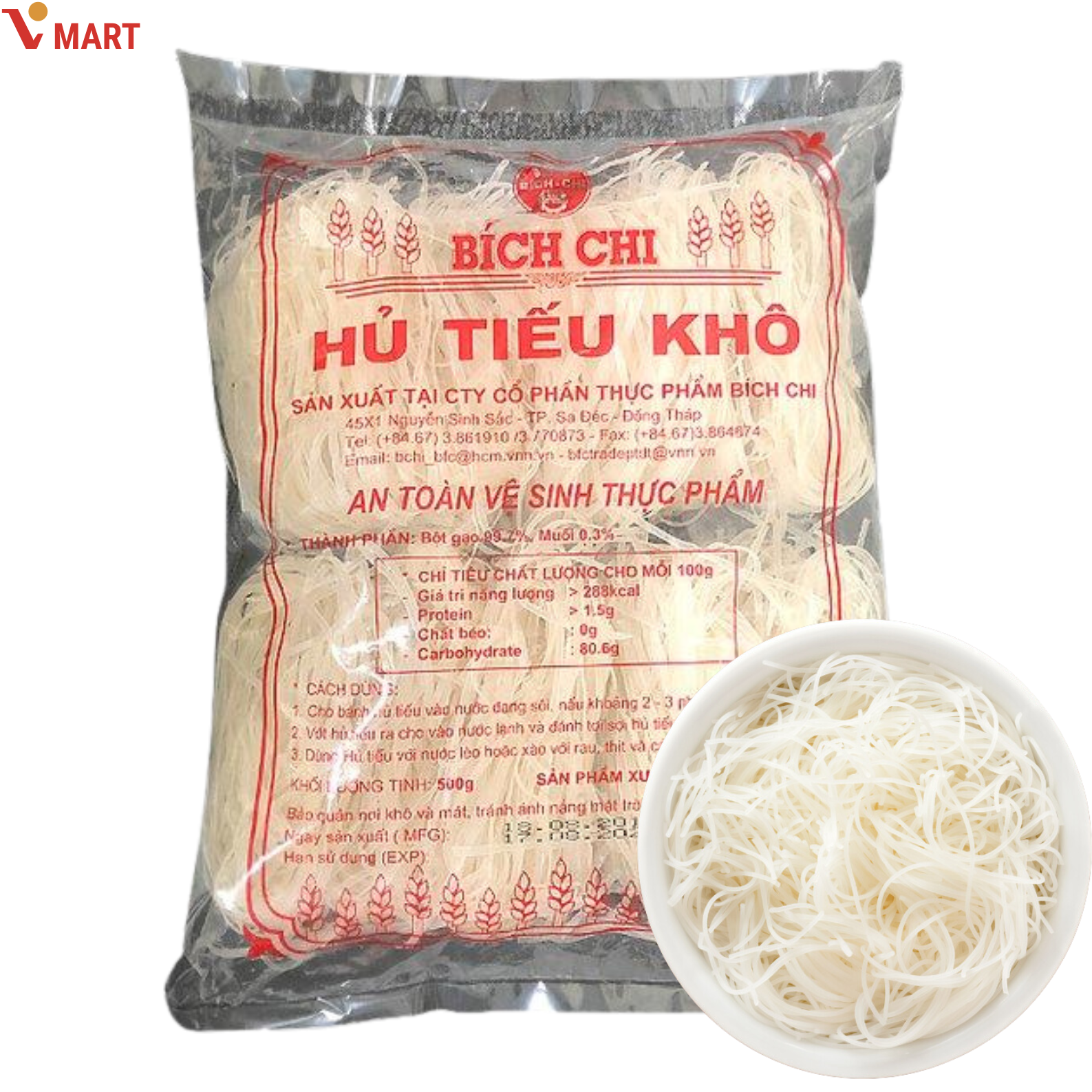 Vmart 베트남 비치치 후티코 쌀국수 hu tieu kho Bich chi 2개 500g