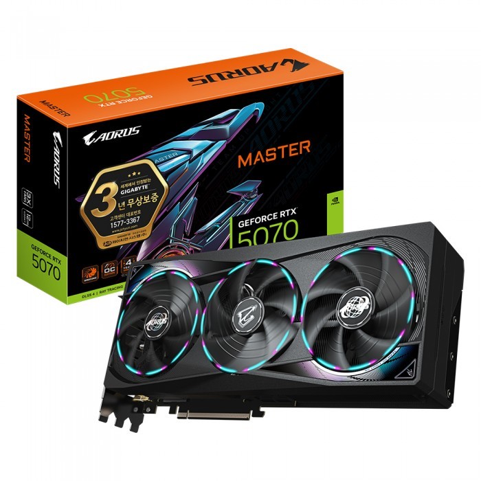 기가바이트 어로스 지포스 RTX 5070 MASTER D7 12GB 그래픽카드 제이씨현