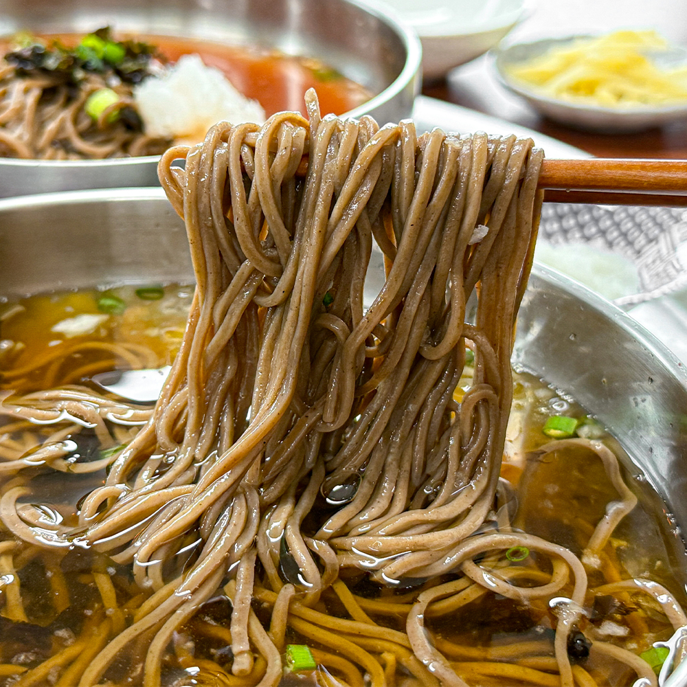 농가살리기 20년 전통 생면 군산 메밀 소바 6인분 간장3 비빔3 6개 150g