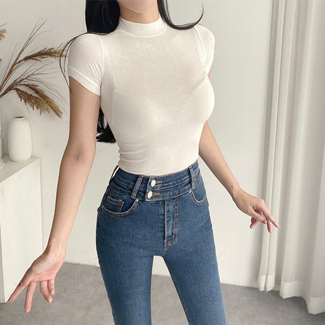 라핏 텐션 반목폴라 반팔 티셔츠