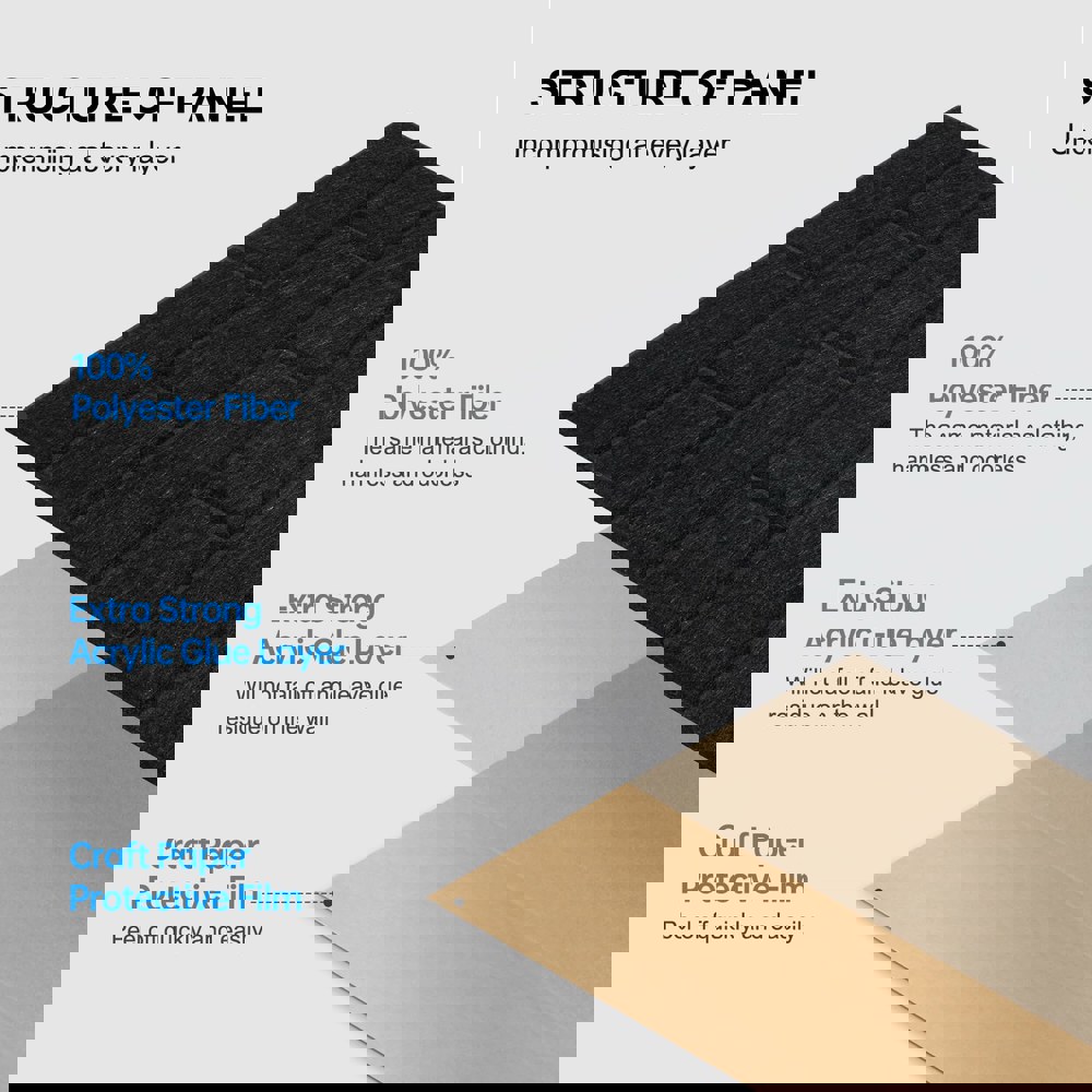 방음 벽돌 천장 자체 처리용 폴리에스테르 패널 접착식 음향 300X300X9MM