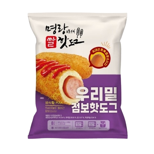 명랑시대쌀핫도그 우리밀 점보 핫도그 120g