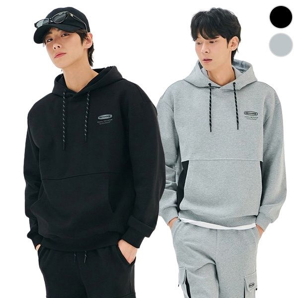 체이스플러스남성 컬러 블럭 후드 티셔츠 DARK5113B