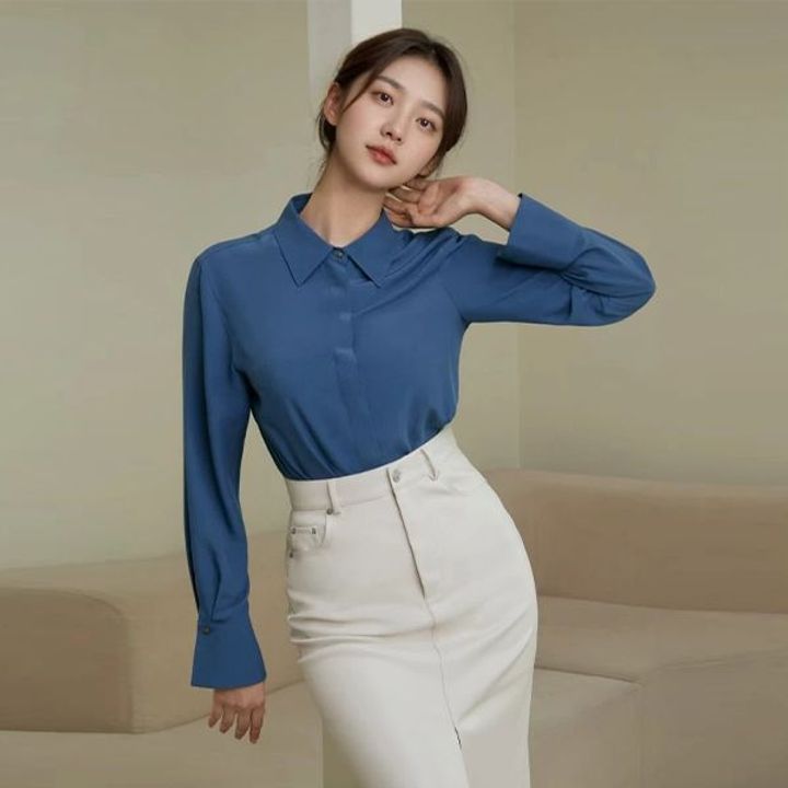 가 89 000원 르포엠 페미닌 히든버튼 타이 블라우스 2종세트 77