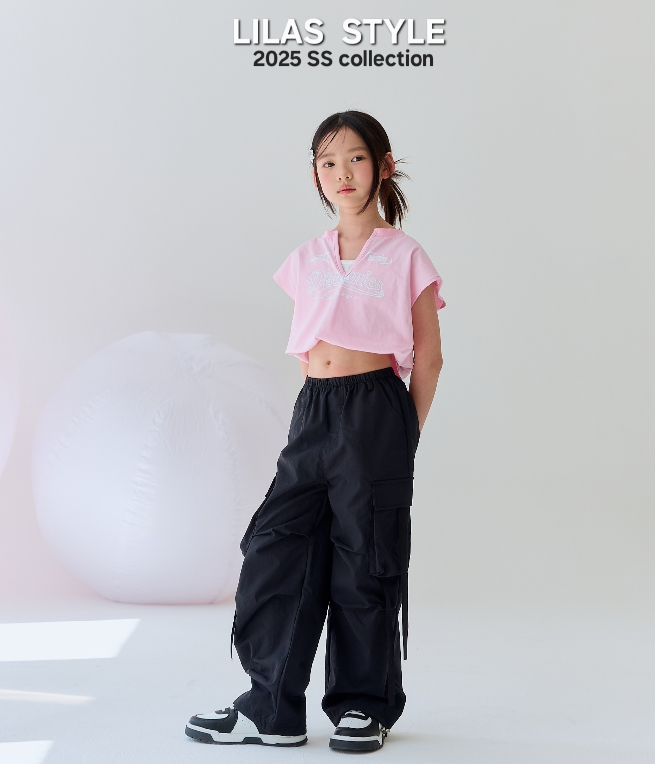RILLA 뿌니마켓 25봄 릴라 리본카고팬츠 아동 유아 키즈
