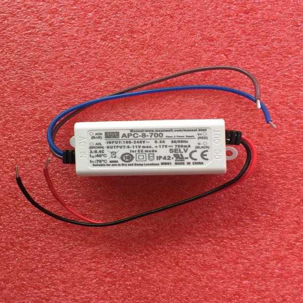 Mean Well Meanwell Custodia In Plastica Corrente Costante 8W Singola Uscita LED Alimentaz APC-8-700