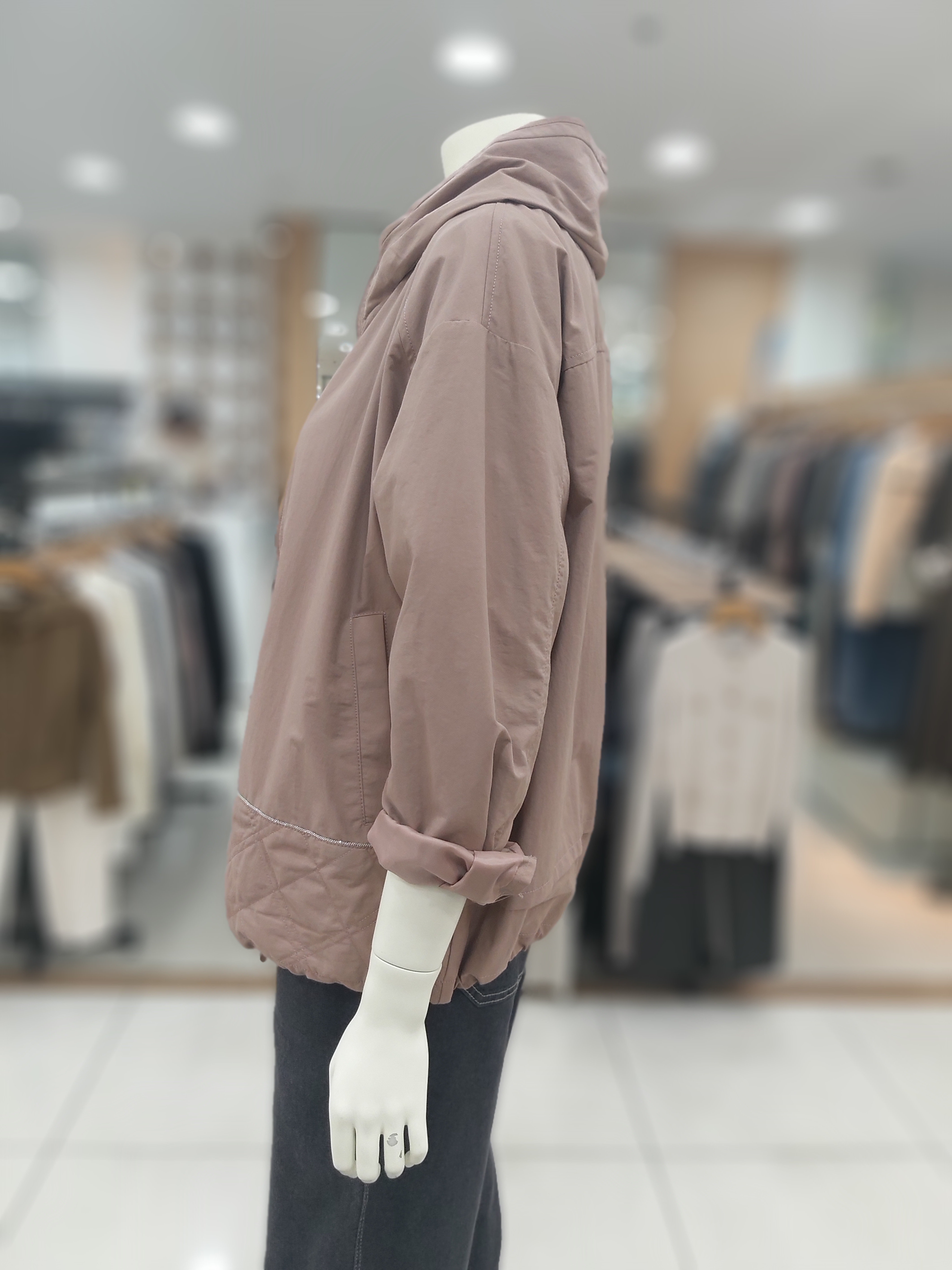 크레송 크레송 숄 카라넥 집업정퍼LFCF UP02