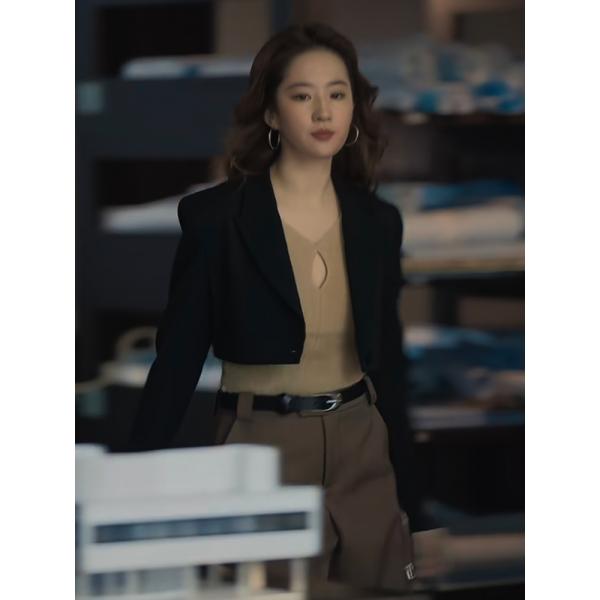 로즈 스토리 류이피 동품 외착 스트랩 백심 여성 2024 황이피 성감 라멩 걸 목 상의