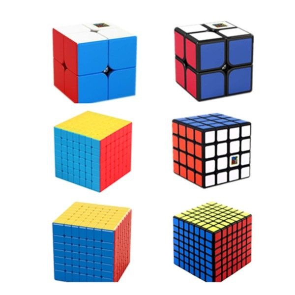 MOYU MeiLong 매직 큐브 2x2 3x3 4x4 5x5 스티커없는 교육 퍼즐 14세 이상를위한 장난감 선물 Cubo Ma