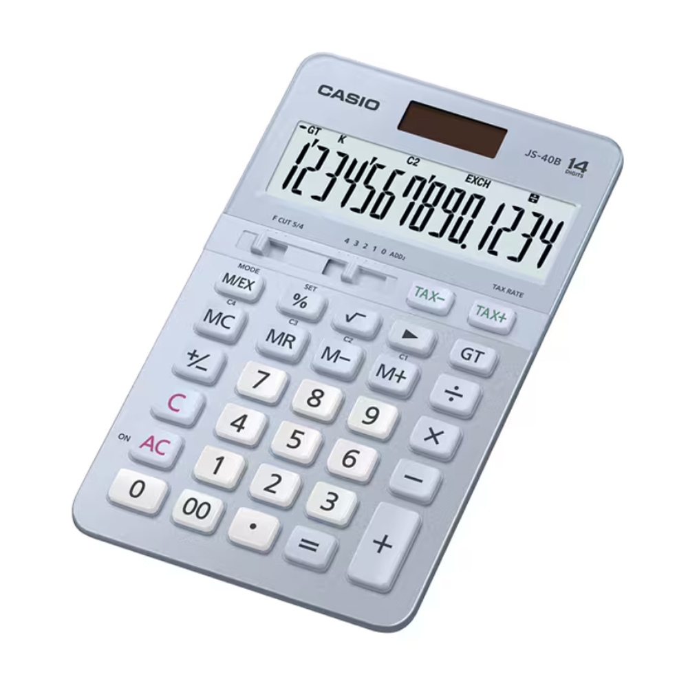 카시오 카시오 계산기 14자리 회계 전산 휴대용 JS-40B