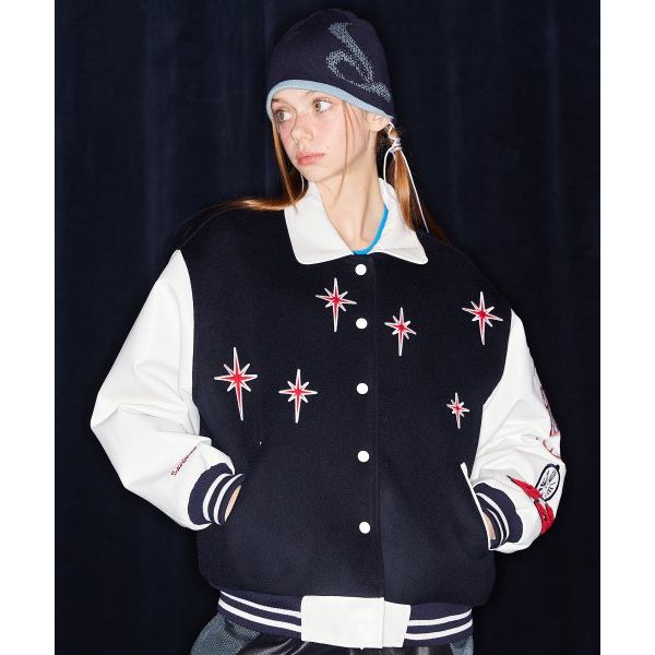 LUVISTRUE 매장정품 LUVISTRUE NM SPARKLE VARSITY JACKET 101435
