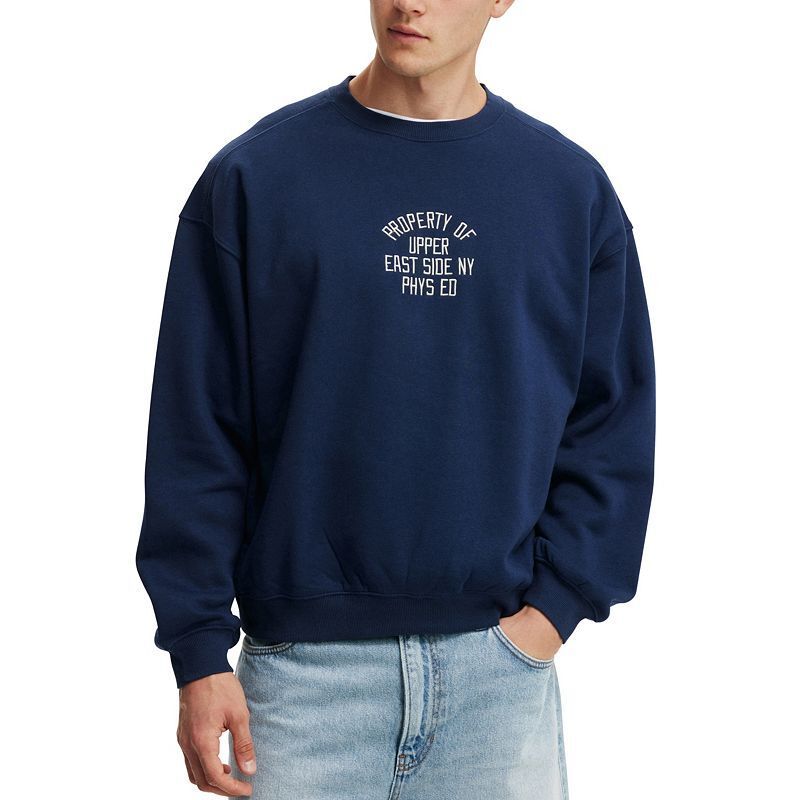 코튼온 남성 박스 핏 그래픽 크루넥 스웻셔츠 Mens Box Fit Graphic Crew Sweatshirt 19878810