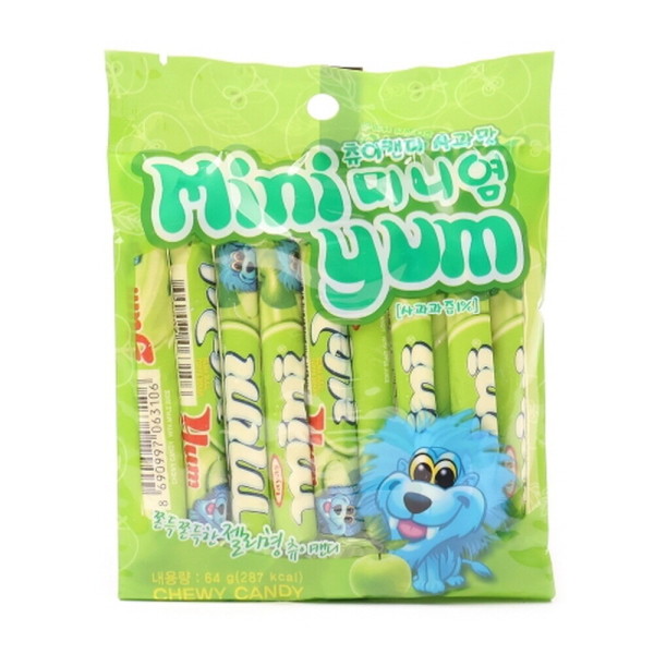 미니염 츄이캔디 사과맛 64g X 24개 맛있는 과일맛 대용량 젤리 간식