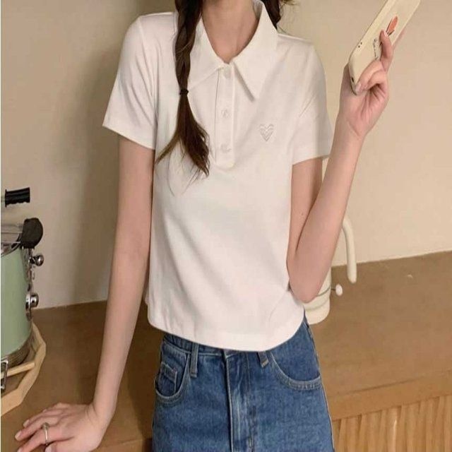 카라넥 반팔 여성 크롭티 여름 기본 티셔츠 6컬러