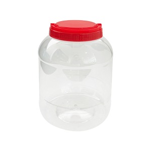 뚜껑이 투명한플라스틱 통 5L