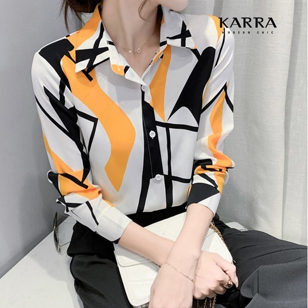 카라 카라 KARRA 77까지 비비드아트블라우스 KB3SBL112C