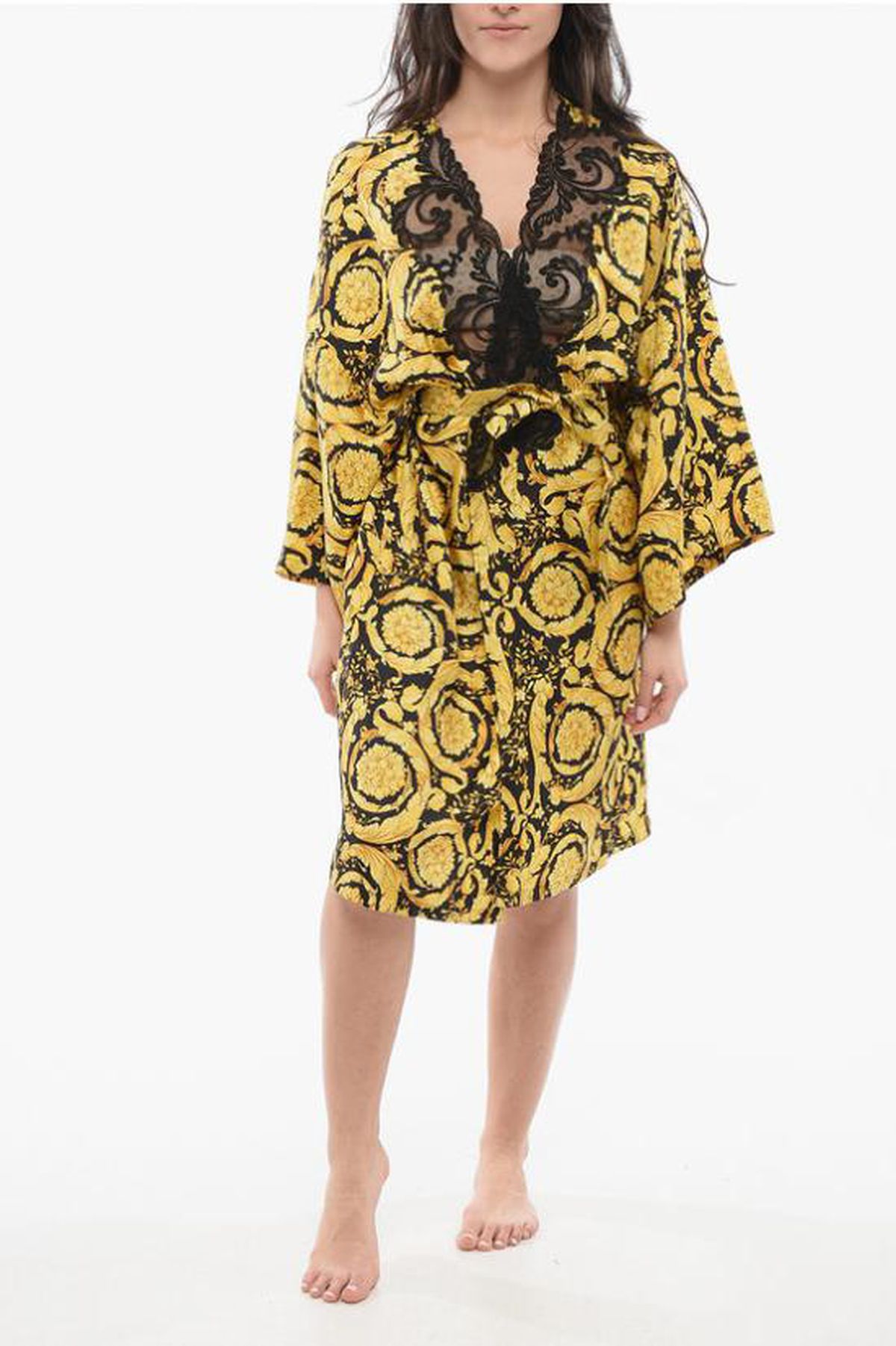 베르사체 NB22 베르사체 여성 원피스 Silk Barocco Robe 640902