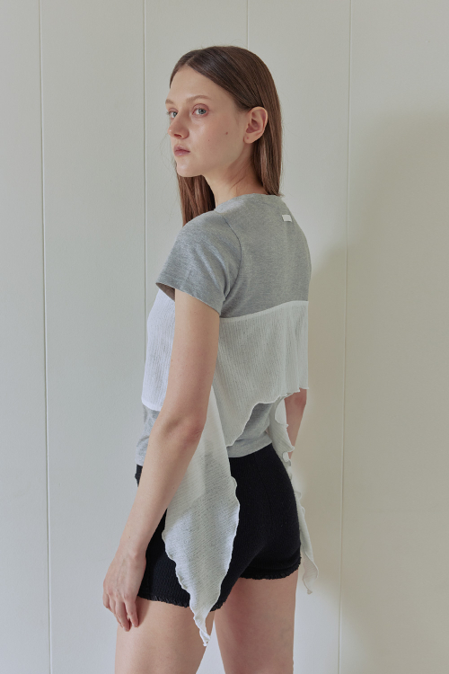 애프터아워즈 애프터아워즈 BUTTERFLY KNOTTED HALF-TOP CHARCOAL T2AHT55H