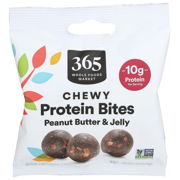 365 바이 홀푸드 마켓 프로틴 포퍼 땅콩 버터 젤리 1 58온스 1회 제공 1 58 Ounce Pack of 1 45g 1개