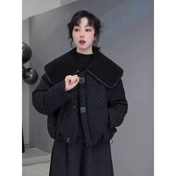 겨울 양모 목목 코트 여성 유럽 수입품 큰 목목 디자인 루즈핏 재킷
