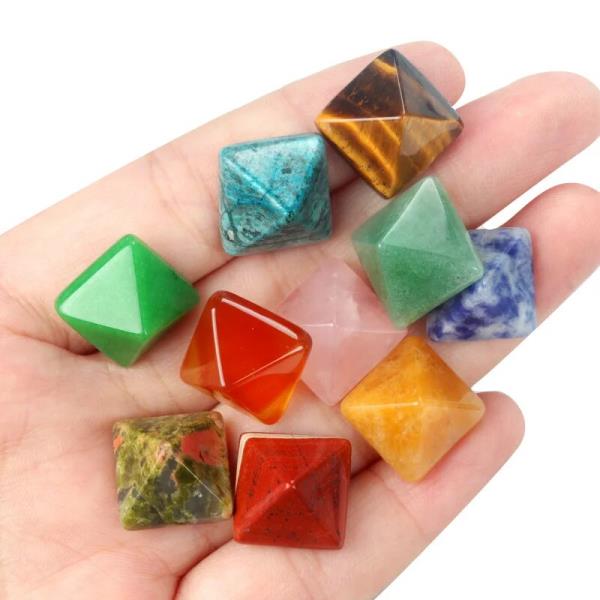 10x14mm 5PCS 랜덤 삼각형 천연 돌 크리스탈 보석 타입 구슬 DIY 목걸이 반지 액세서리 만들기