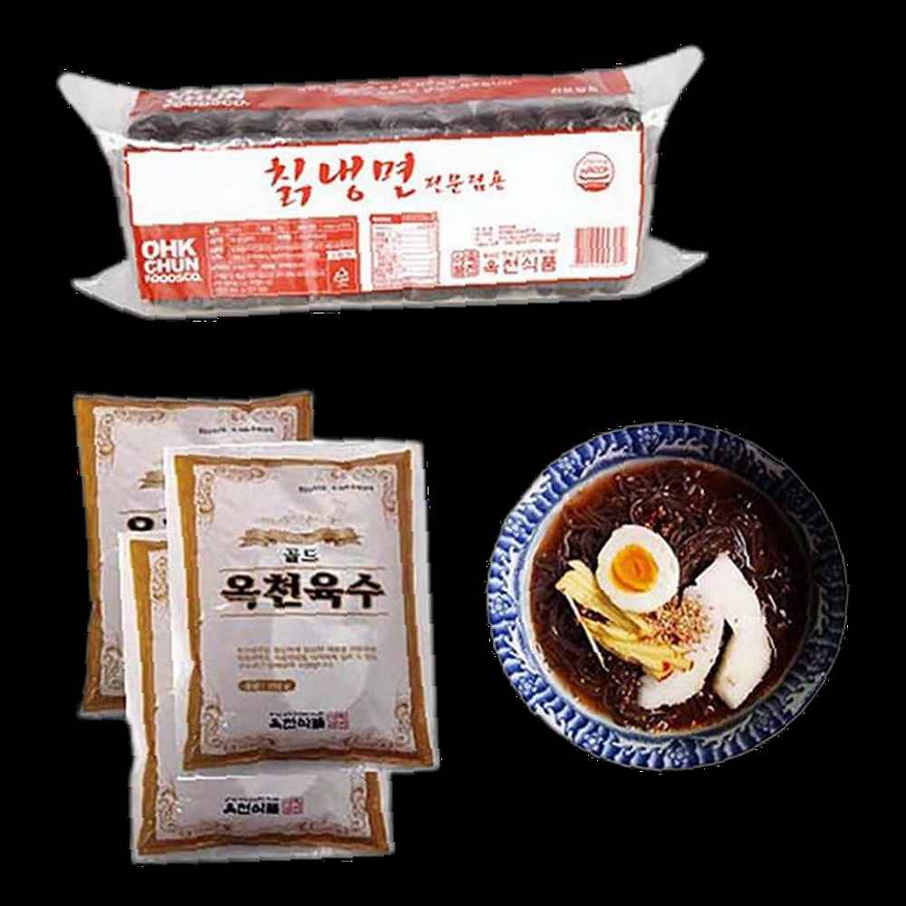 옥천 칡냉면2kg 냉면육수350gx10봉 물냉면 10인분 냉면육수동치미맛 1개